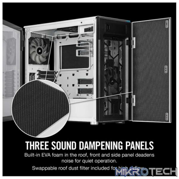 Corsair Carbide Series 678C White E-ATX Chassis with Tempered Glass side panel - Image 6